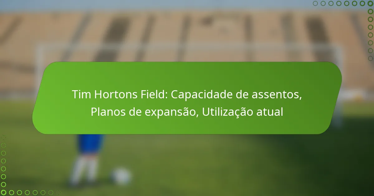 Tim Hortons Field: Capacidade de assentos, Planos de expansão, Utilização atual